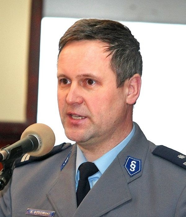 Komendant tucholskiej policji Krzysztof Bodziński