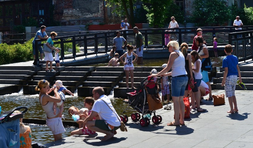 Upał 2014 Wyspa Młyńska, Gdańska, Mostowa...