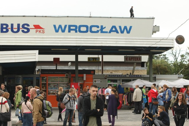 Wrocław - ewakuacja dworca PKS