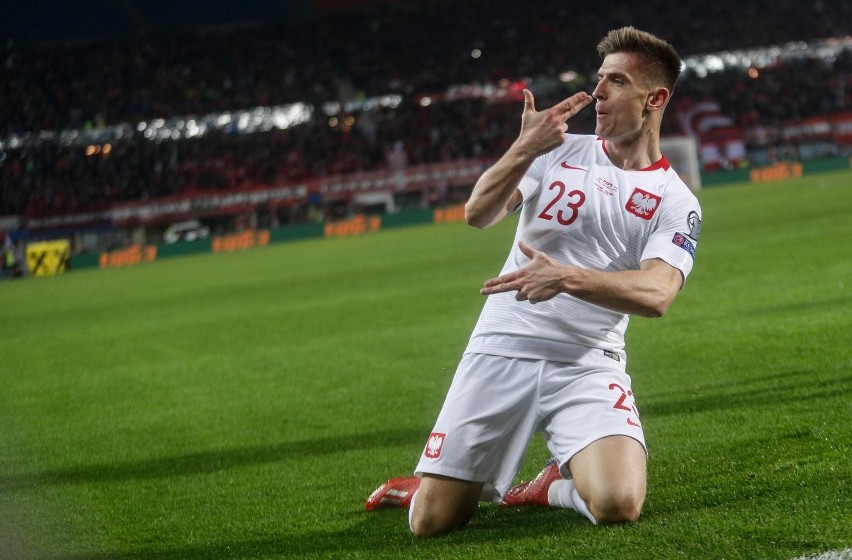 Krzysztof Piątek zdobył gola w meczu Polska - Ukraina