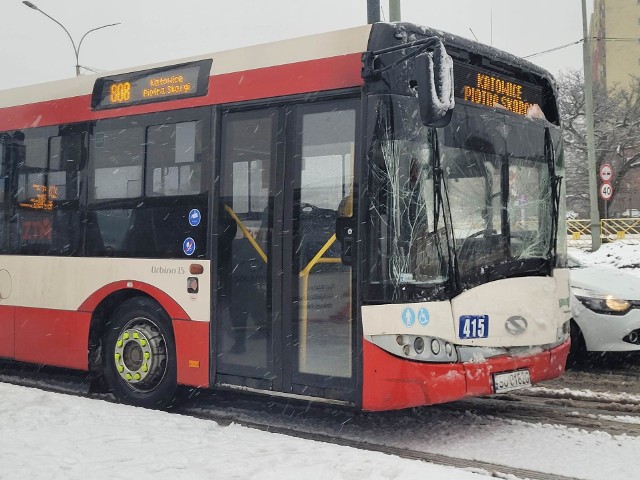 Dąbrowa Górnicza - zderzenie autobusów