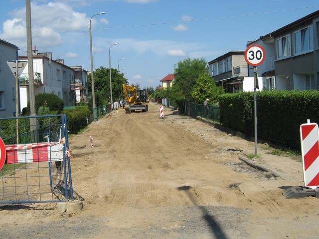 Ul. Kopernika na początku remontu. Na koniec będzie dwukierunkowa.