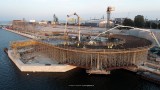 Gdynia: Budowa publicznego terminala promowego w porcie wkroczyła w kolejną fazę. Wybudowano estakadę na górną rampę najazdową