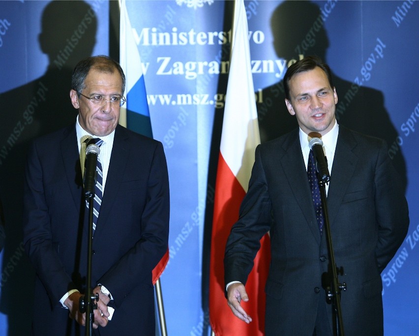 Radosław Sikorski z szefem rosyjskiej dyplomacji Siergiejem...