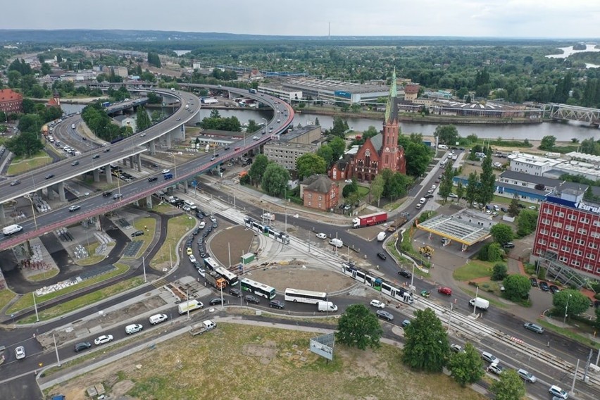 Stan prac w okolicach Międzyodrza sierpień 2022