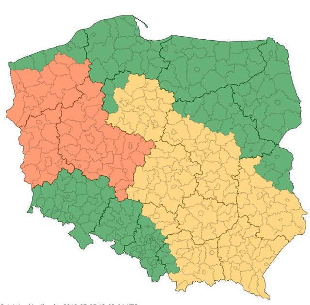 UPAŁ NAD POLSKA - OSTRZEŻENIA IMGW