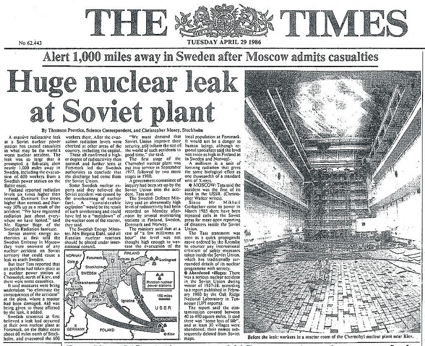 "The Times" 29.04.1986 r.