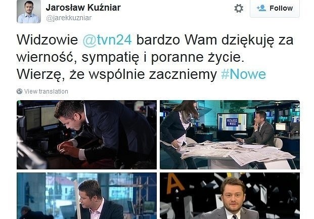 Jarosław Kuźniar żegna się z widzami (fot....