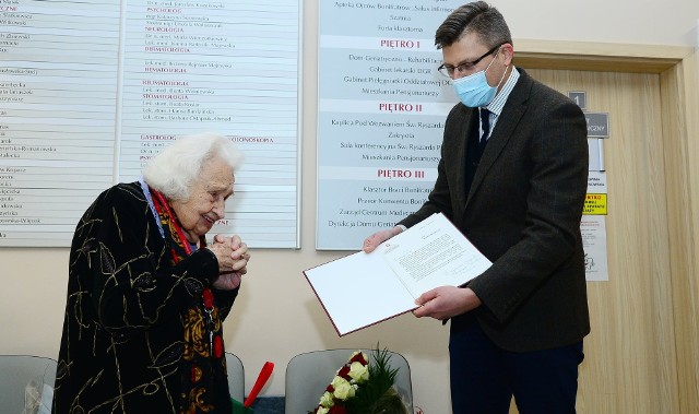 Wiceminister Marcin Warchoł z wizytą u Marii Mireckiej-Loryś