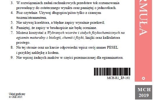 Matura 2019. Chemia poziom rozszerzony ODPOWIEDZI I ARKUSZ CKE. Matura z chemii rozszerzenie 13.05.2019 - pytania, odpowiedzi