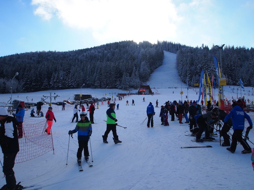 Zakopane. Polacy jadą na ferie. Na stokach i na Krupówkach ludzi coraz więcej [ZDJĘCIA]