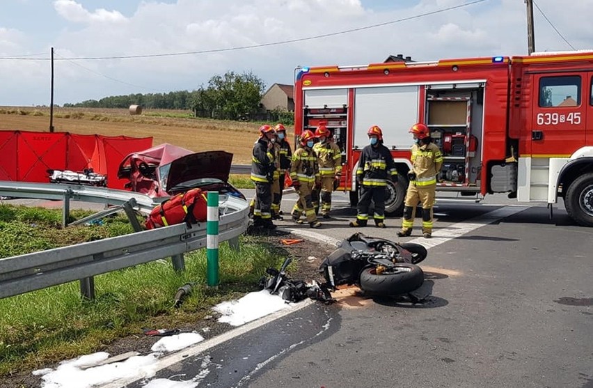 Wypadek motocyklisty w Boniowicach okazał się śmiertelny....