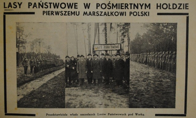 17 maja 1935 roku - przedstawiciele władz naczelnych Lasów Państwowych pod Warką.