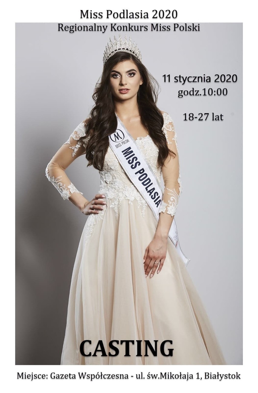 Szukamy Miss i Mistera Podlasia 2020. Przyjdź na casting