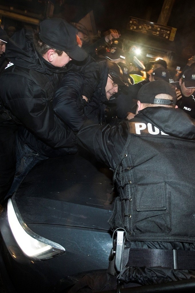 Protestujący blokowali wjazd na Wawel.