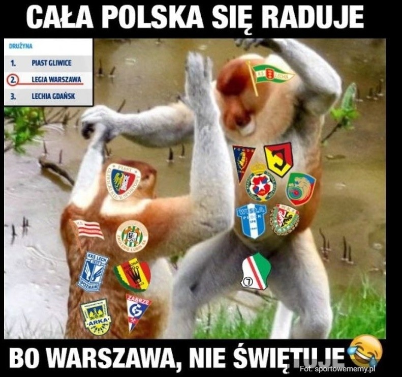 Lotto Ekstraklasa. Zobacz najlepsze MEMY po 37. kolejce. Piast mistrzem Polski, Legia, Lechia, Cracovia w pucharach