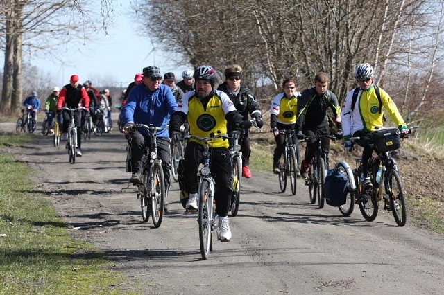 Rowerzyści na szlaku.