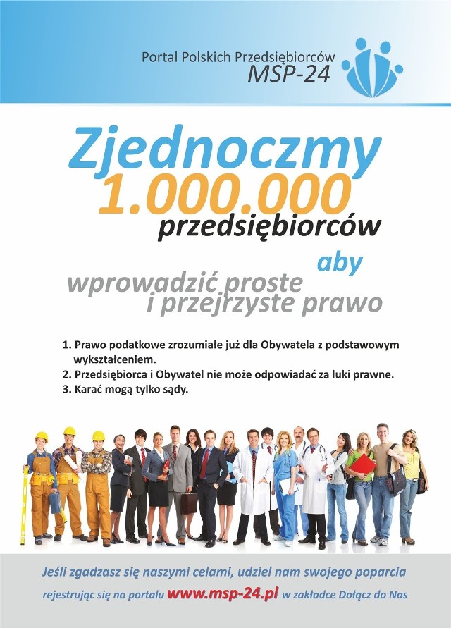 Dyskusja dla przedsiębiorstw o zmianach prawnych Zjednoczmy 1000 przedsiębiorców, aby wprowadzić jasne zasady prawa - apelują pomysłodawcy akcji.