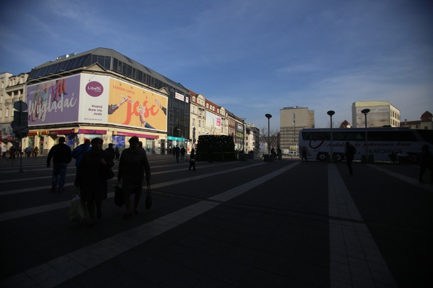 Katowice: stawiają choinkę na placu Szewczyka ZDJĘCIA