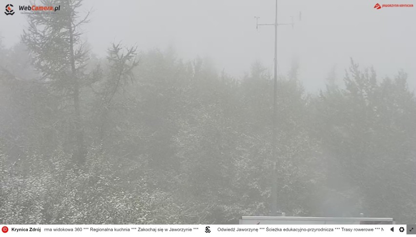 Na Jaworzynie Krynickiej spadł pierwszy śnieg. Mroźno było też w Muszynie. To początek zimy na Sądecczyźnie?