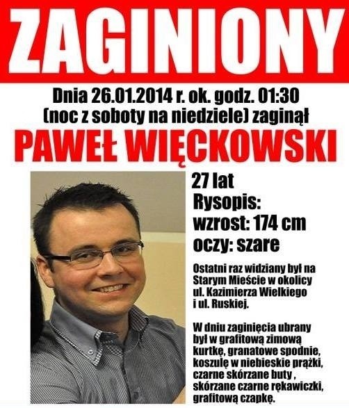 Paweł Więckowski nie żyje. Policja: to jego zwłoki znaleziono we wtorek w Odrze