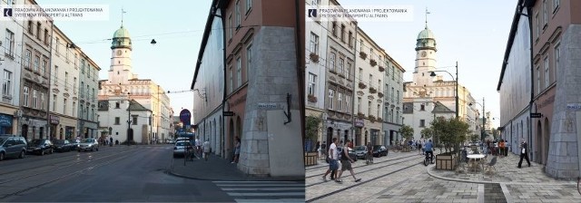 Wizualizacja ulicy Krakowskiej po przebudowie