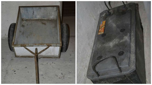 Dwa z wielu przedmiotów skradzionych w punkcie skupu metali w Darłowie