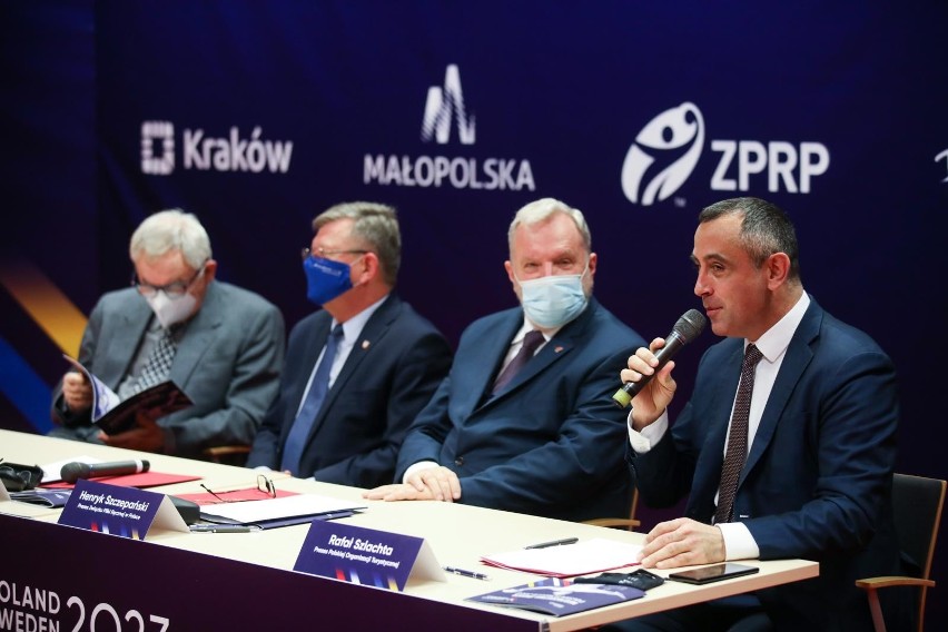 26.11.2021, Tauron Arena Kraków: konferencja prasowa przed...