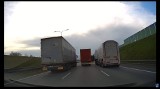 "Wyścig słoni" na autostradzie A2 w Poznaniu. Przez 6 kilometrów trzy ciężarówki blokowały trzy pasy ruchu