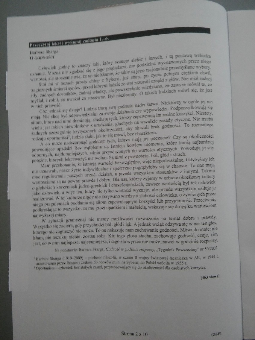 Egzamin gimnazjalny 2018 JĘZYK POLSKI odpowiedzi i arkusz pytań CKE - część humanistyczna [18.04.2018]