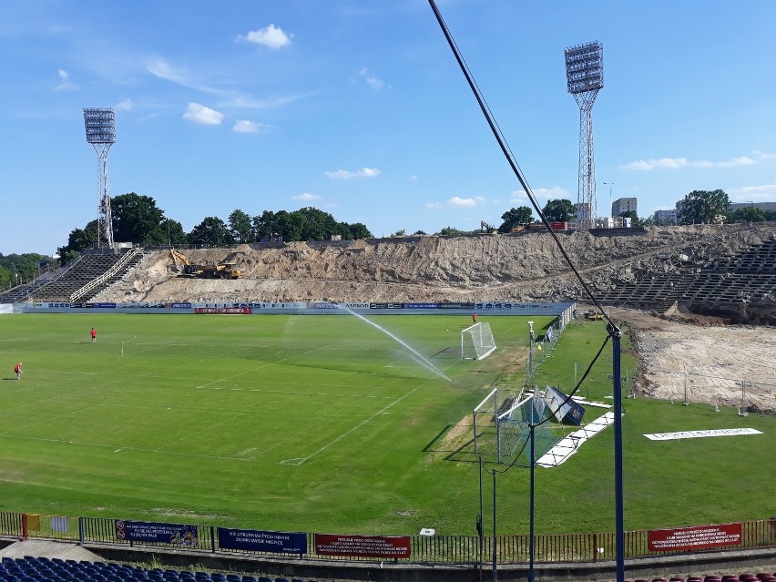 Budowa nowego stadionu Pogoni Szczecin - stan na 18 czerwca.