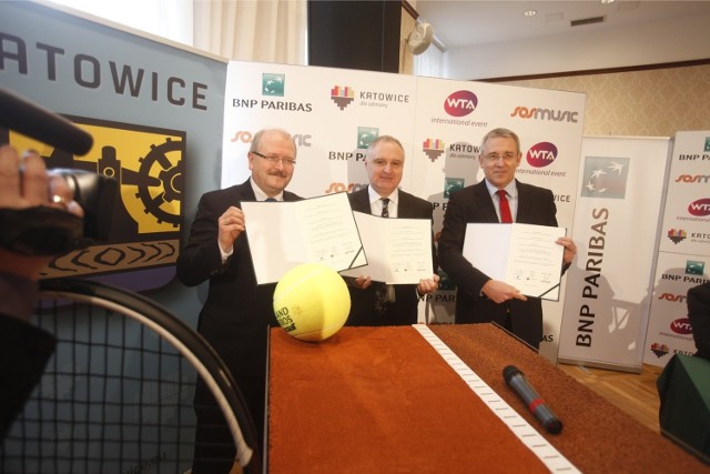 WTA Katowice Open 2015 - podpisanie umowy