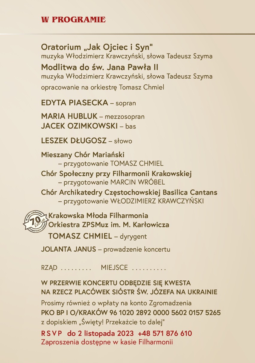 Wyjątkowe wydarzenie muzyczne w Krakowskiej Filharmonii:...