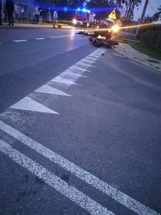 Tragiczny wypadek w Sośnicowicach. Zginął motocyklista ZDJĘCIA