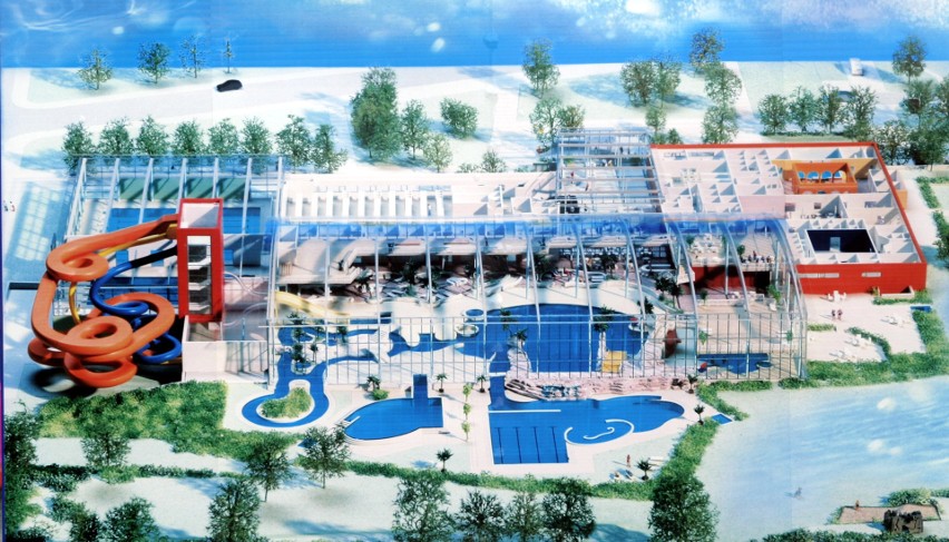 Wizualizacja aquaparku z 2005 roku.