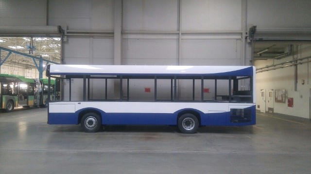 Jeden z autobusów, który ma trafić do Zakopanego, jest już w fazie produkcji. Pojazd będzie w biało-niebieskich kolorach miasta.