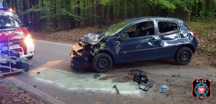 Kierowca renault tak pędził drogą powiatową do Piecek pod...