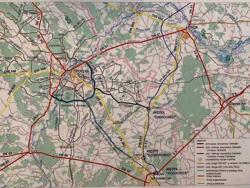 Obwodnica Ostrołęki i kilka nowych ważnych dróg. Śmiała koncepcja zaprezentowana w starostwie powiatowym. 18.02.2021. Zdjęcia