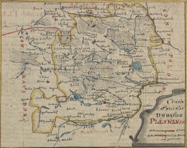Na zdjęciu mapa Pszczyńskiego Wolnego Państwa Stanowego