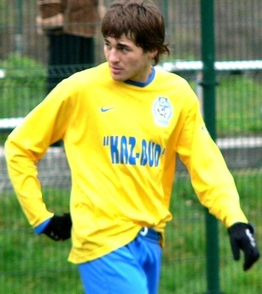 Krystian Zaręba zdobył w sobotnim sparingu czwartą bramkę dla Nidy Pińczów.