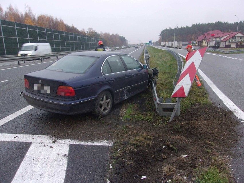 Wypadek na S7 w Goździe koło Białobrzegów.
