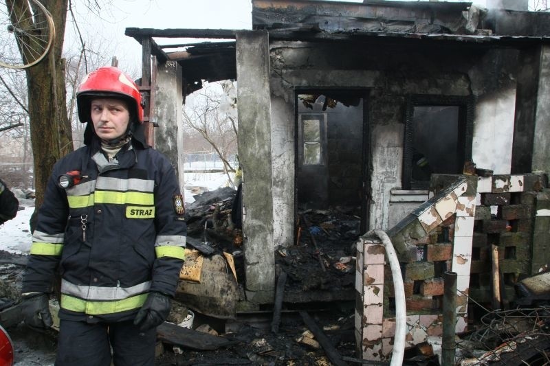 Pożar altany działkowej w Kielcach