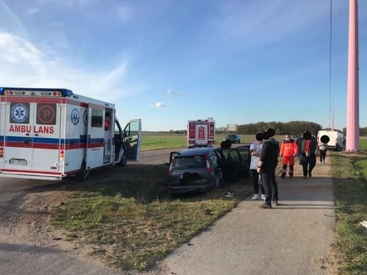 Wypadek na drodze Przasnysz - Karbówko, 23.04.2020