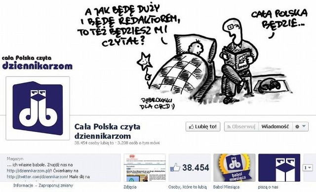 Fanpage "Cała Polska czyta dziennikarzom" jest bardzo popularny na Facebooku.
