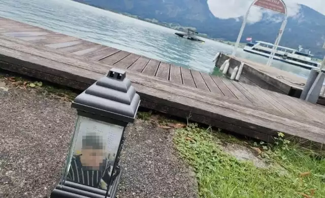 Marcel Korkuś odnalazł ciało 23-latka w piątym dniu poszukiwań na austriackim jeziorze. Na Facebooku nurek opublikował zdjęcie ze zniczem upamiętniającym zmarłego mieszkańca Dębicy