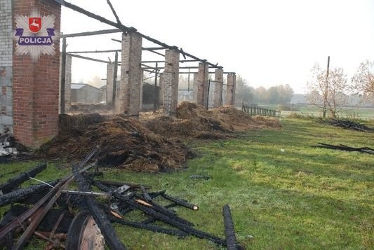 W miejscowości Tarzymiechy II spłonęły dwie stodoły
