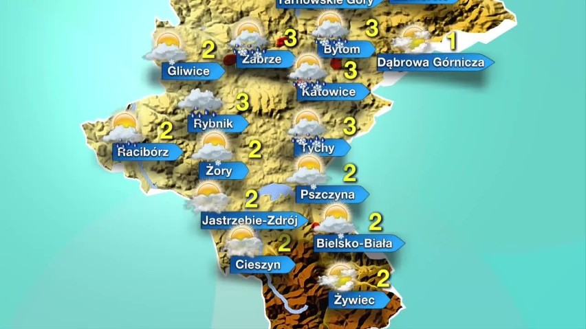 Prognoza pogody dla województwa śląskiego na 23 grudnia