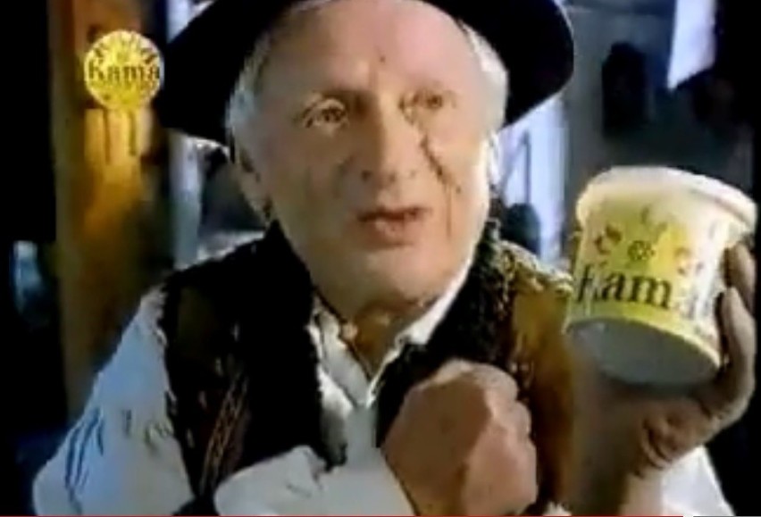 Witold Pyrkosz reklamujący margarynę Kama