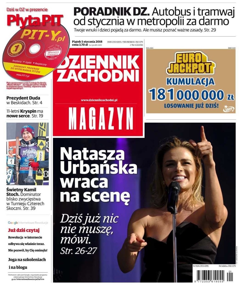 A może inna okładka Magazynu DZ na piątek, 5 stycznia? Macie Państwo wybór. Oto nasze cztery propozycje GALERIA