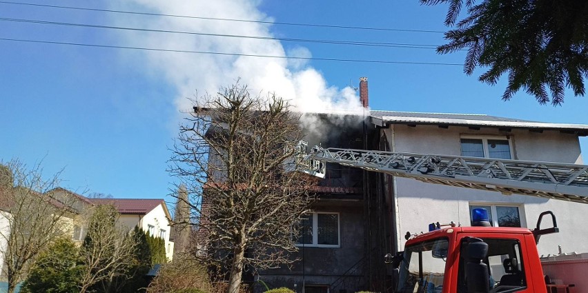 Pożar na ulicy Jasnej w Słupsku.